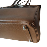 Hermès Birkin Bag 30 Leer in Bruin