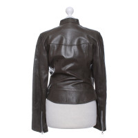 Vent Couvert Leather jacket in olive green