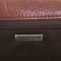 Gianni Versace Clutch aus geprägtem Leder
