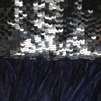 Blumarine Sequin jurk met struisvogelveren