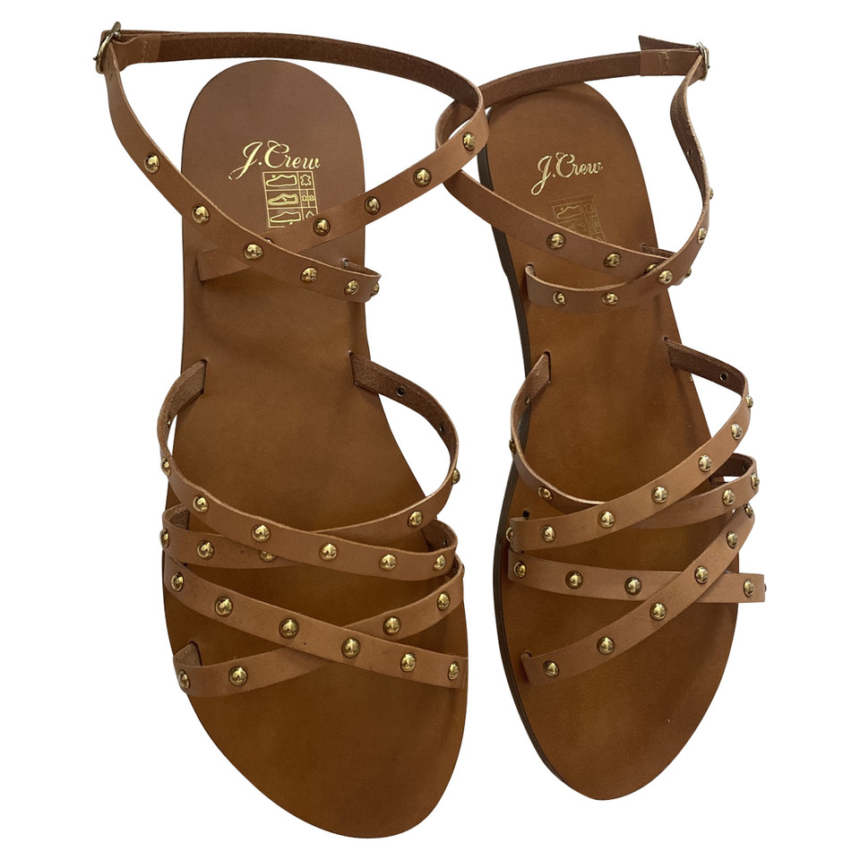 J. Crew Sandals Leather in Brown