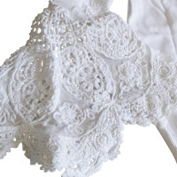 Chanel top with trumpet sleeves lace