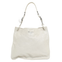 Prada Handtasche aus Leder in Creme