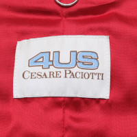 Cesare Paciotti Giacca/Cappotto in Pelle scamosciata in Rosso