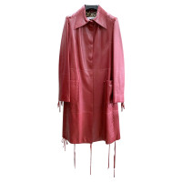 Dolce & Gabbana Jacke/Mantel aus Leder in Rot