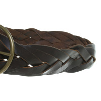 Sonia Rykiel Woven leather belt dark brown