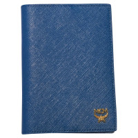 Mcm Portefeuille en cuir bleu