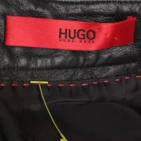 Hugo Boss Lederen rok in zwart