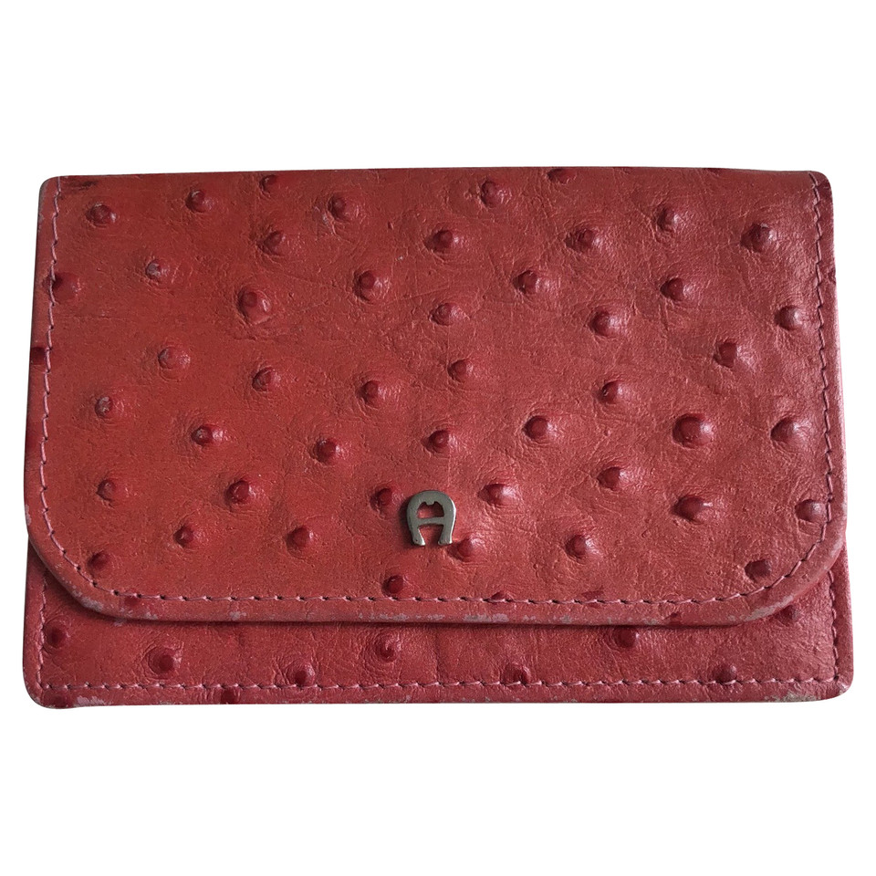 Aigner Wallet in ostrich leather look