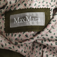 Max Mara Veste/Manteau en Cuir en Vert