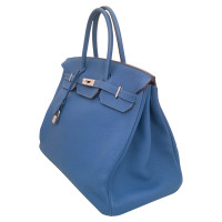 Hermès Birkin Bag 40 aus Leder in Blau