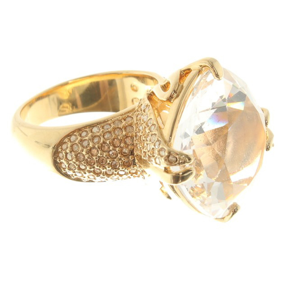 Swarovski anneau de couleur or avec l'application