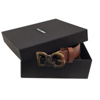 Dolce & Gabbana Bruine Leren belt