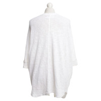 Velvet Knit cardigan in white
