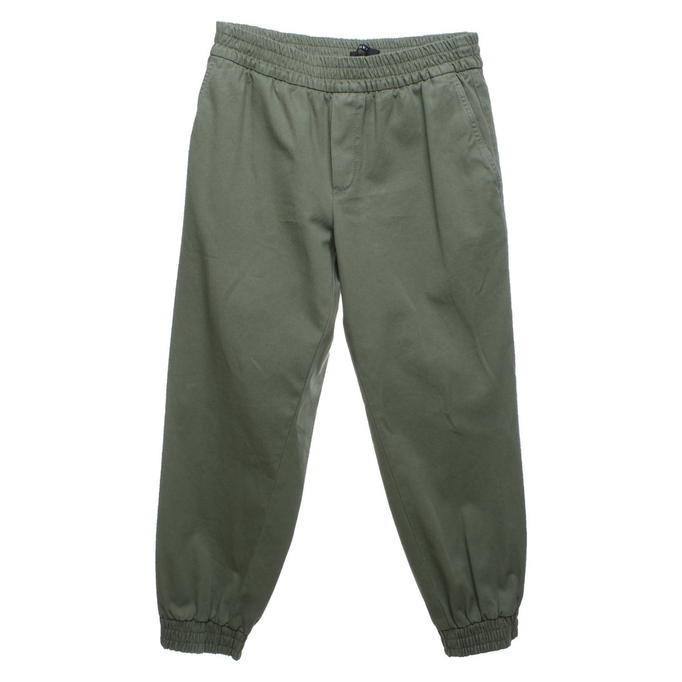 Set trousers in olive green