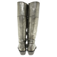 Marithé Et Francois Girbaud Leather boots with metallic effect