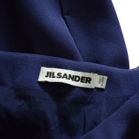 Jil Sander Robe bleue avec empiècement en maille