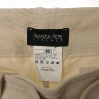 Patrizia Pepe Pantaloni di velluto in crema