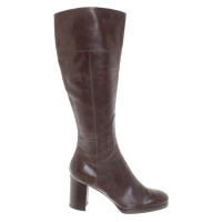 Dolce & Gabbana Leather boots in dark brown