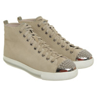 Miu Miu Sneakers aus Wildleder in Beige