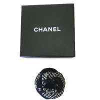 Chanel Camelia tweed et paillettes Broche