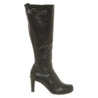 Costume National Boots Leather in Black