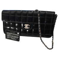 Chanel Black patent leather clutch 