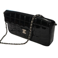 Chanel Black patent leather clutch 