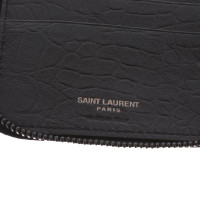 Yves Saint Laurent Sac à main/Portefeuille en Cuir en Noir