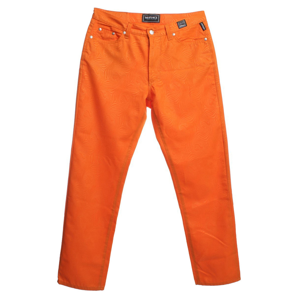Versace Patterned jeans in orange