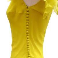 Christian Dior zijden jurk met zakdoek zoom en ruches