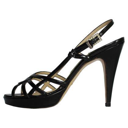 Luciano Padovan Sandals Patent leather in Black