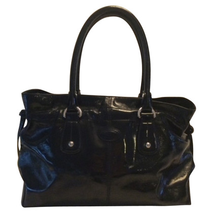 Tod's Shoulder bag Patent leather in Black