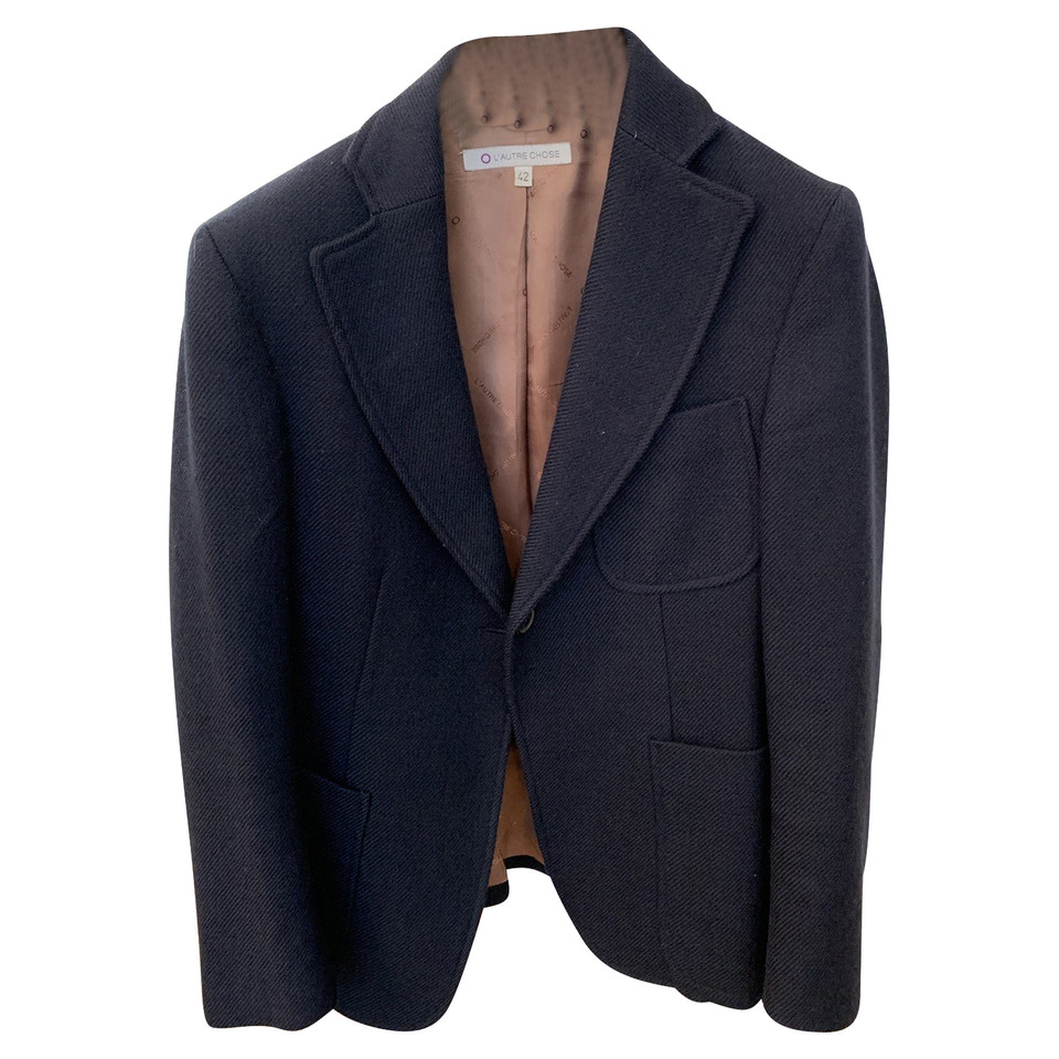 L'autre Chose Jacket/Coat Wool in Blue
