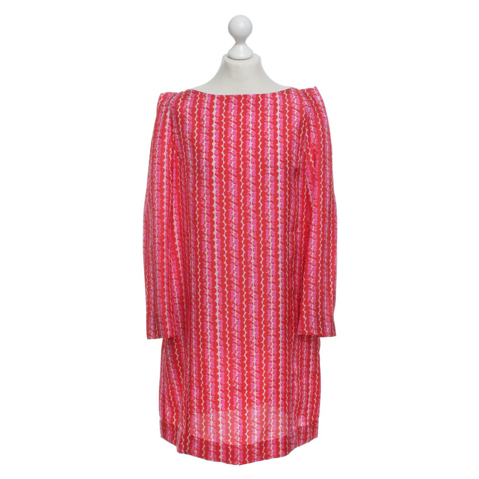 Marni zijden jurk met kleurrijke patronen