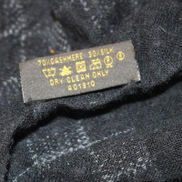 Louis Vuitton SCIARPA Damier nero di cachemire grigio