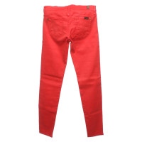 7 For All Mankind Jeans Katoen in Rood