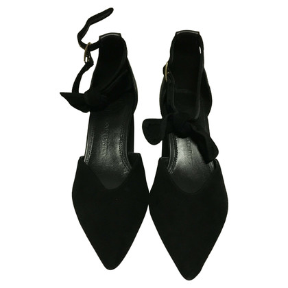 Anne Fontaine Sandals Suede in Black