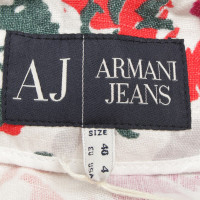 Armani Jeans giacca di lino con motivo