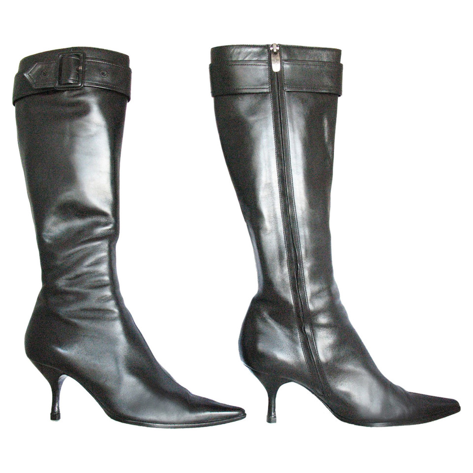 Sergio Rossi Bottes en Cuir en Noir