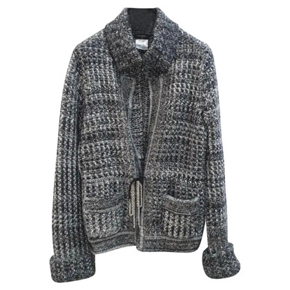 Chanel Jacke/Mantel aus Kaschmir in Grau