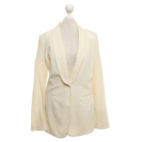 The Row blazer long en crème blanche