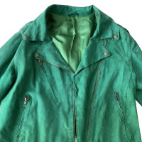 Acne Jacke/Mantel aus Wildleder in Grün