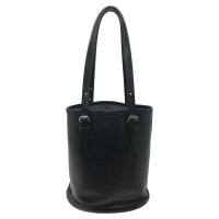 Louis Vuitton Petit  Bucket aus Leder in Schwarz