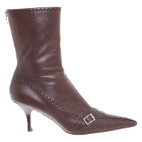 Prada Bottines en Cuir en Marron