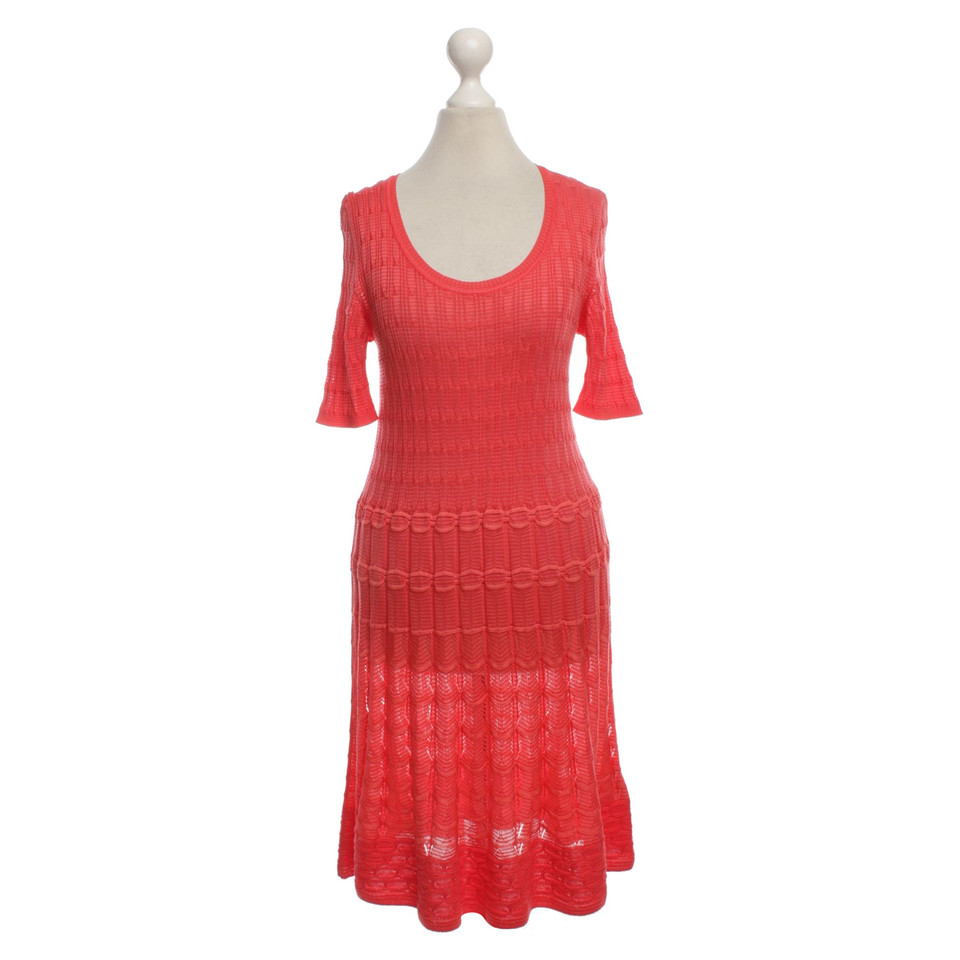 Missoni Korallrotes knit dress
