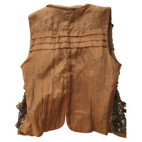 Roberto Cavalli Vest Silk in Brown