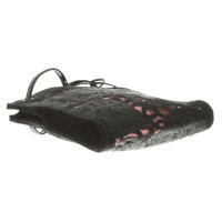 Longchamp clutch étole en noir / rosé