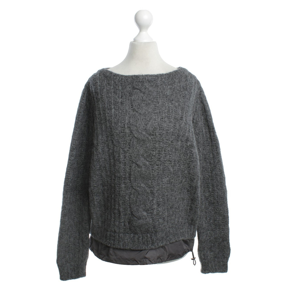 Moncler pull en tricot en gris