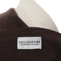 Philosophy Di Alberta Ferretti Strick-Shirt in Braun/Beige